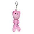 Plush Pink Bear Pez Dispenser Keychain